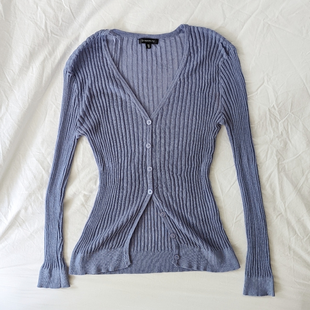 Mesh Periwinkle Cardigan